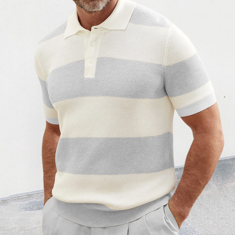Men's Short Sleeve Lapel Top