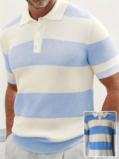 Men's Short Sleeve Lapel Top