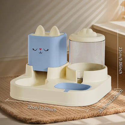 2-in-1 Automatic Pet Feeder & Water Fountain