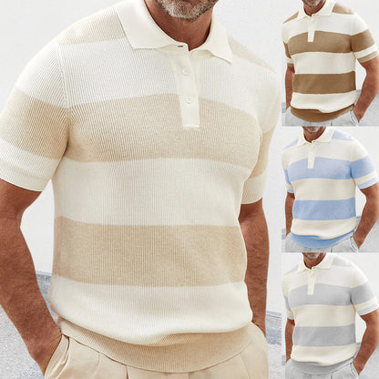 Men's Short Sleeve Lapel Top