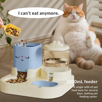 2-in-1 Automatic Pet Feeder & Water Fountain