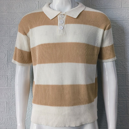 Men's Short Sleeve Lapel Top