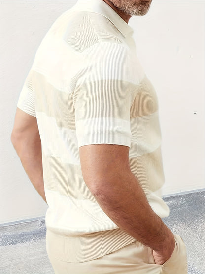 Men's Short Sleeve Lapel Top