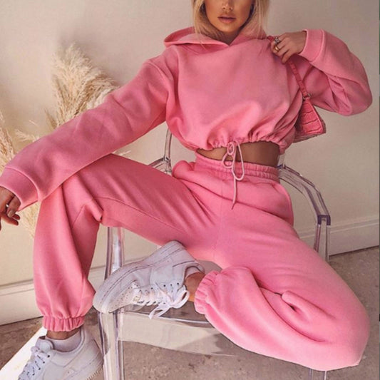 Women's 2-Piece Hoodie Tracksuit Set
