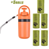 Portable Dog Pooper Scooper with Built-in Bag Dispenser