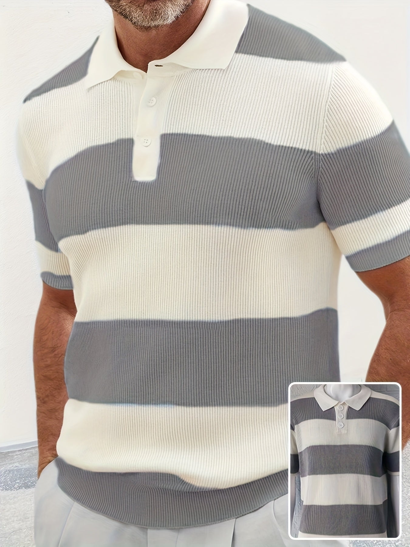 Men's Short Sleeve Lapel Top