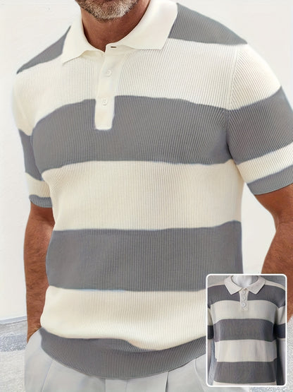 Men's Short Sleeve Lapel Top