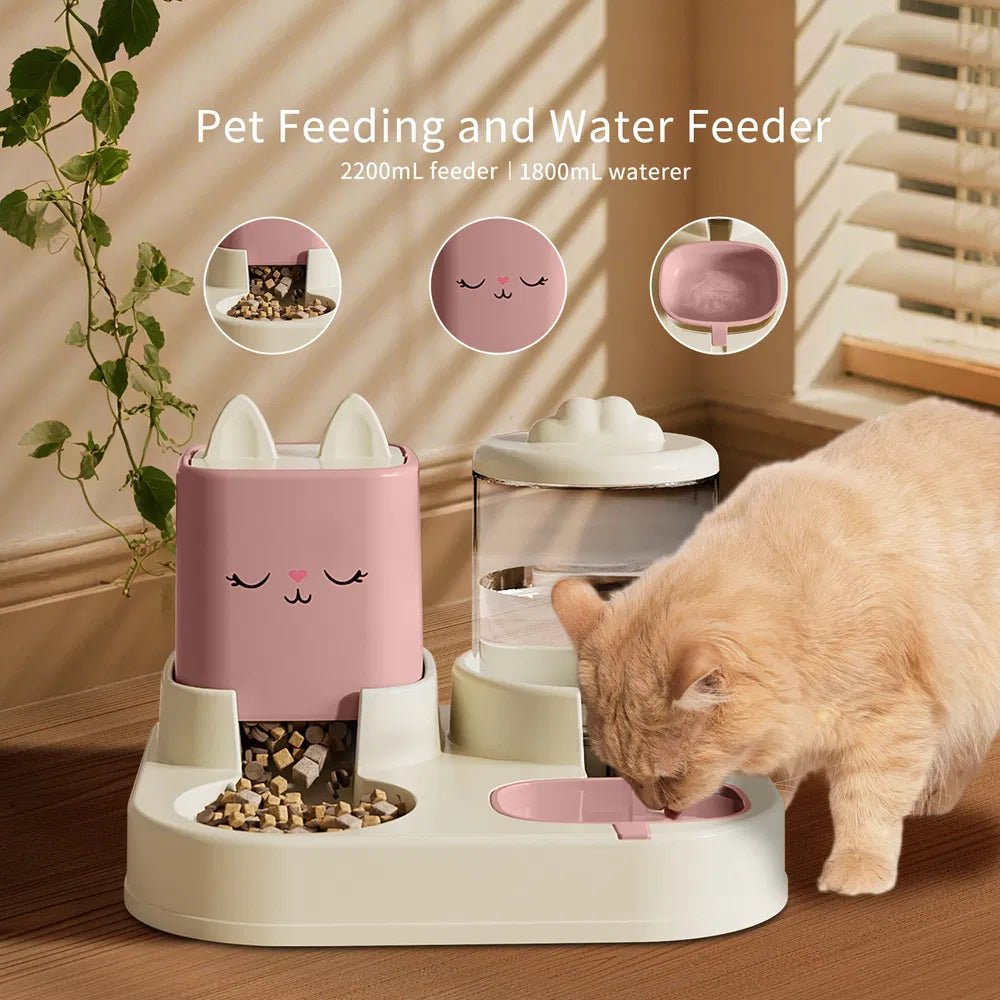 2-in-1 Automatic Pet Feeder & Water Fountain