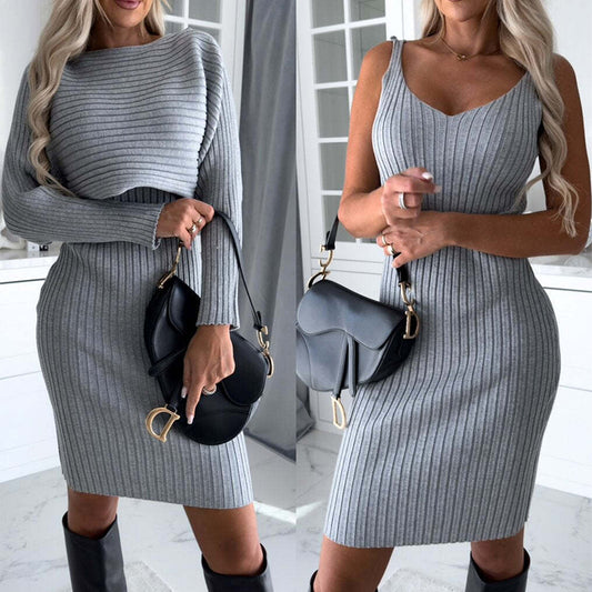 Women's 2-Piece Stripe Top & Skirt Set