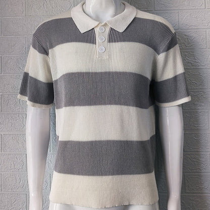 Men's Short Sleeve Lapel Top