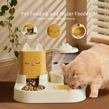 2-in-1 Automatic Pet Feeder & Water Fountain