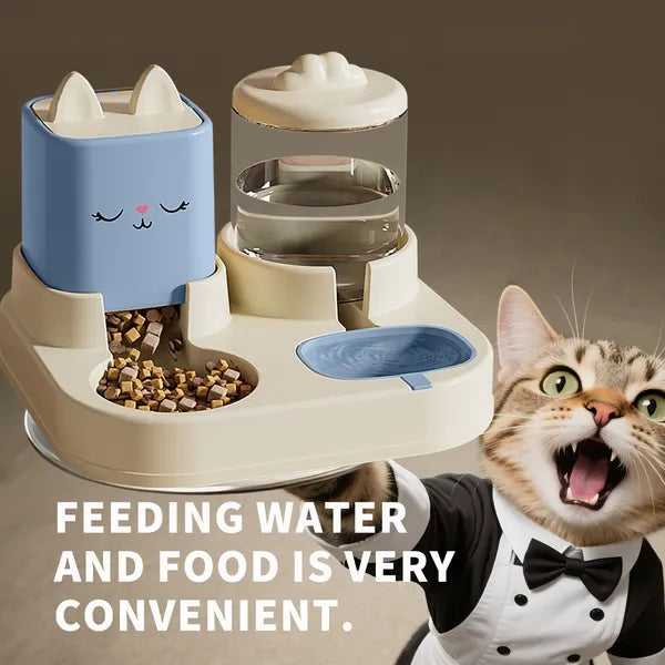 2-in-1 Automatic Pet Feeder & Water Fountain